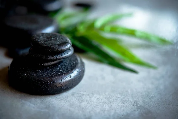 Bovenaanzicht Hot Stone Thaise Gezondheidszorg Spa Massage Behandelingen Aroma Ontspannen — Stockfoto