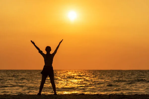 Egzersiz Ruhu Yaşam Tarzı Zihin Kadın Barış Canlılık Açık Havada — Stok fotoğraf