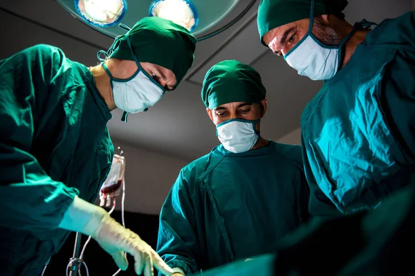Grupp Och Lagarbete För Kirurger Sjukhusets Operationssal Lagarbete Läkare Som — Stockfoto