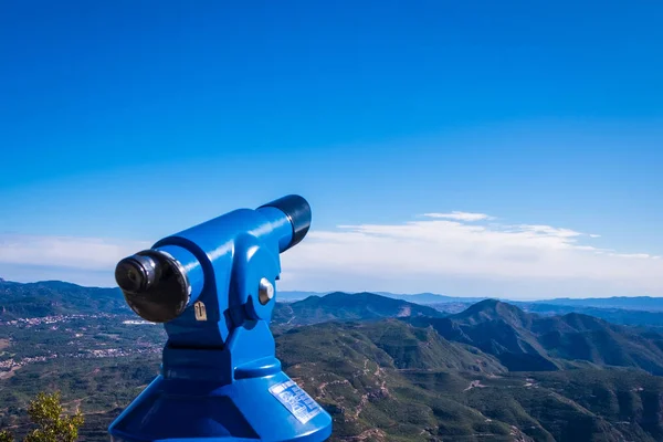 Montserrat Manastırı Nda Barcelona Katalonya Daki Dağdaki Bulucuya Bakın — Stok fotoğraf