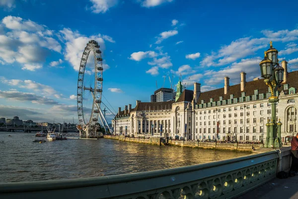 Londyn Oko Tamiza Londynie Wielka Brytania — Zdjęcie stockowe