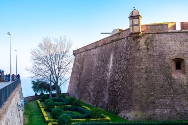 Montjuic Kalesi barcelona, Katalonya, İspanya.