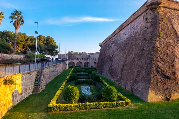 stock image Montjuic castle in Barcelona, Catalonia, Spain.