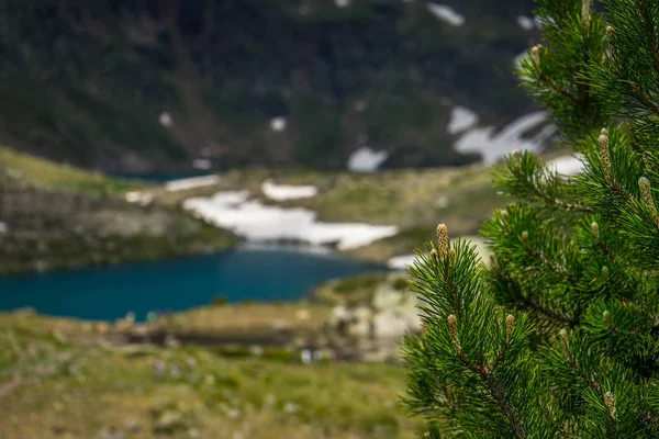 Pireneler 'deki Tristaina yüksek dağ gölleri, Andorra.