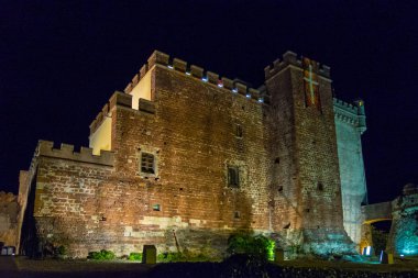 Castelldefes Kalesi Barselona, Katalonya, İspanya.