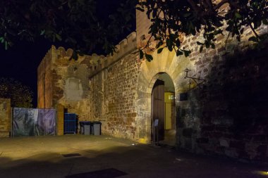 Castelldefes Kalesi Barselona, Katalonya, İspanya.