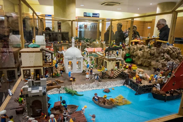 Playmobil Diorama Castelldefels Καταλονία Ισπανία — Φωτογραφία Αρχείου