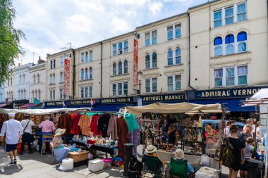 Notting Hill 'deki Portobello Pazarı, Londra, İngiltere, İngiltere