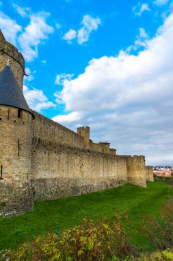 Fransa Ortaçağ Carcassonne Şehir müstahkem.