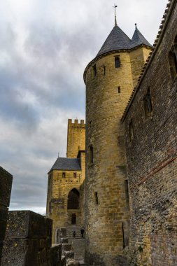 Fransa Ortaçağ Carcassonne Şehir müstahkem.