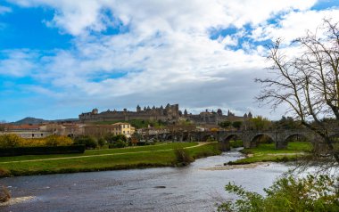Fransa Ortaçağ Carcassonne Şehir müstahkem.