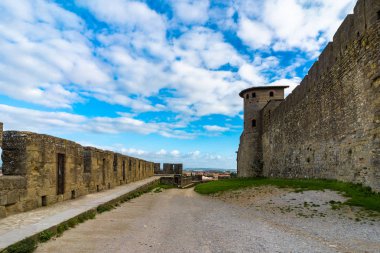 Fransa Ortaçağ Carcassonne Şehir müstahkem.