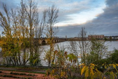 Bordeaux, Fransa 'da Pont de Pierre