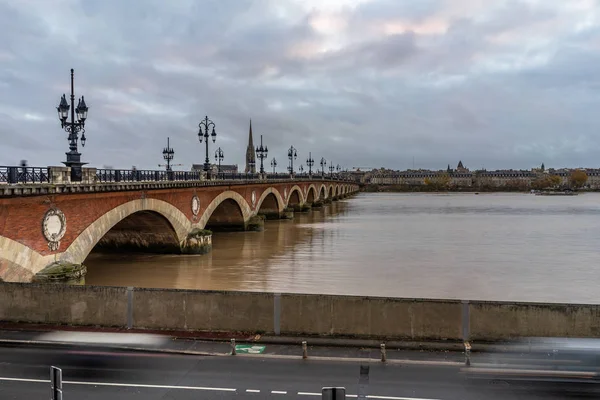 Pont Pierre Bordeaux Ban Franciaország — Stock Fotó