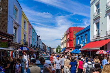 Notting Hill 'deki Portobello Pazarı, Londra, İngiltere, İngiltere