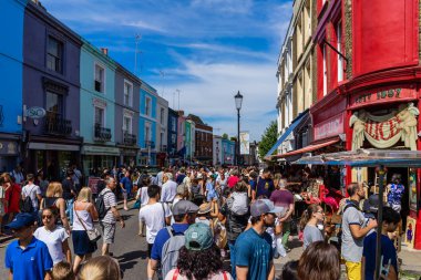 Notting Hill 'deki Portobello Pazarı, Londra, İngiltere, İngiltere