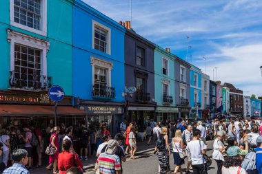 Notting Hill 'deki Portobello Pazarı, Londra, İngiltere, İngiltere