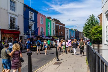 Notting Hill 'deki Portobello Pazarı, Londra, İngiltere, İngiltere