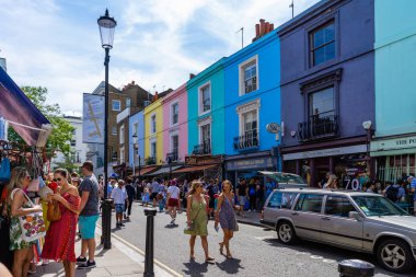 Notting Hill 'deki Portobello Pazarı, Londra, İngiltere, İngiltere