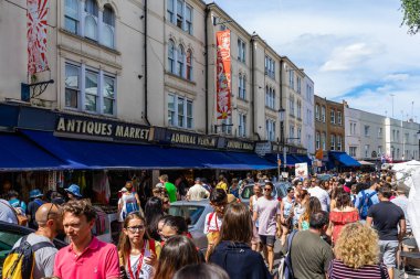 Notting Hill 'deki Portobello Pazarı, Londra, İngiltere, İngiltere