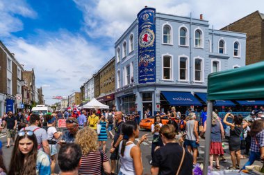 Notting Hill 'deki Portobello Pazarı, Londra, İngiltere, İngiltere