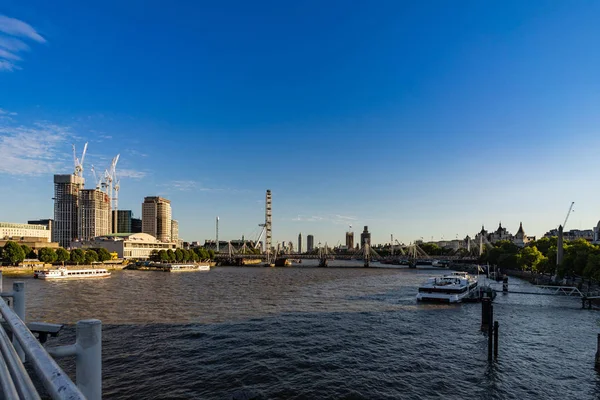 Londoner Skyline Von Der Waterloo Bridge England Großbritannien — Stockfoto