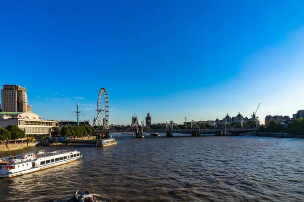 Londen Skyline Vanaf Waterloo Bridge Engeland — Stockfoto