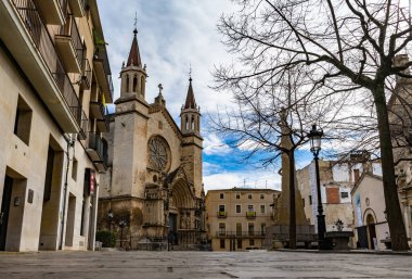 Vilafranca del Penedes 'teki Santa Maria Kilisesi, Katalonya, İspanya