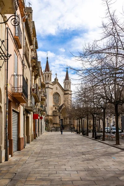 Basílica de Santa Maria em Vilafranca del Penedes, Catalunha, Espanha — Fotografia de Stock