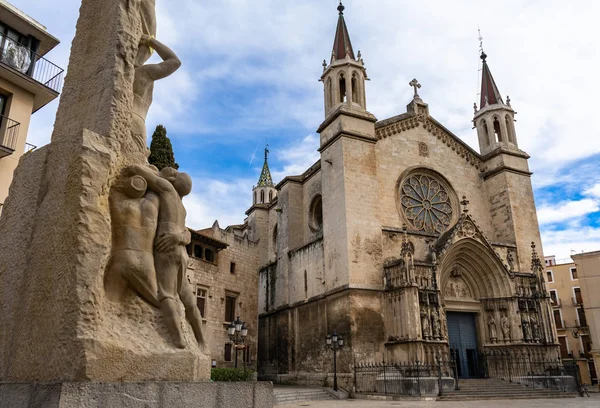 Vilafranca del Penedes 'teki Santa Maria Kilisesi, Katalonya, İspanya