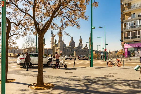 Basilica de Nuestra Senora del Pilar Cathedral in Zaragoza, Spain. — 스톡 사진