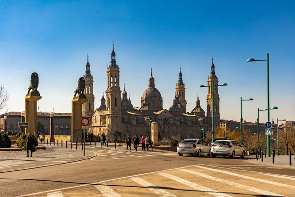 Basilica de Nuestra Senora del Pilar Cathedral in Zaragoza, Spain. — Stock Photo, Image