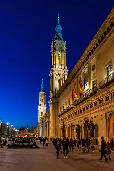 Basílica de Nuestra Señora del Pilar Catedral de Zaragoza, Spa — Foto de Stock
