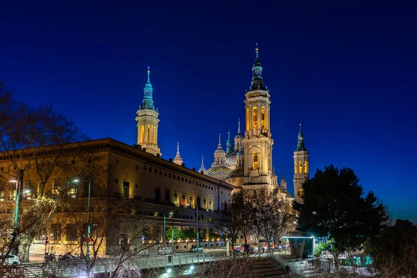 Basilica de Nuestra Senora del Pilar Cathedral in Zaragoza, Spain. — Stock Photo, Image