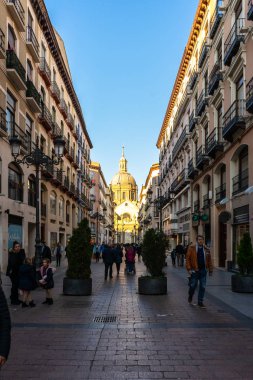 İspanya, Zaragoza 'daki Basilica de Nuestra Senora del Pilar Katedrali.
