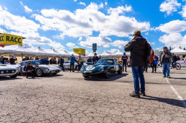 Jaguar Type E 3.8 Hafif 1963 montjuic ruhu Barcelona devre araba gösterisi