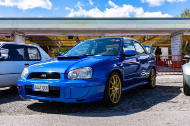 Subaru Impreza Wrx Sti montjuic ruhu Barcelona devre araba gösterisi