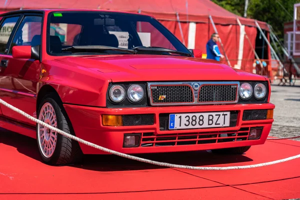 Lancia Delta HF integrale Evo II in Montjuic Spirit Barcelona circuit auto show — Stockfoto