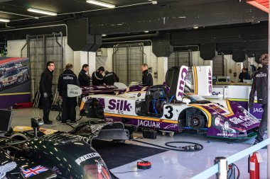 Jaguar Xjr11 Xjr Klasik dayanıklılık yarış grubu C montjuic ruhu Barcelona devre araba gösterisi