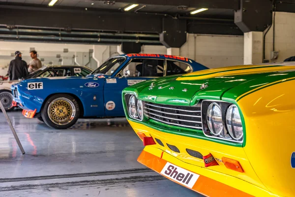 Ford Escort RS en espíritu montjuic Salón de coches del circuito de Barcelona — Foto de Stock