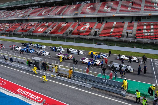 Klassische Langstreckenrenngruppe c in Montjuic Spirit Barcelona Circuit Car Show — Stockfoto