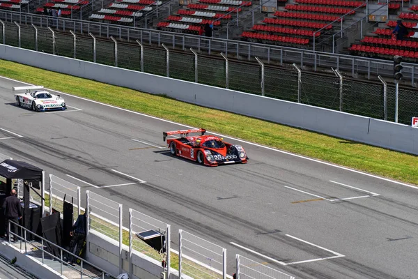 Porsche 962 Clássico grupo de corrida de resistência C em espírito montjuic Barcelona circuito carro show — Fotografia de Stock