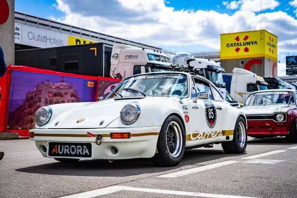 Porsche 911 in spirito montjuic Barcelona circuit car show — Foto Stock