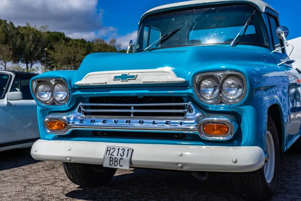 Chevrolet Apache in montjuic spirit Barcelona circuit car show — Stock Photo, Image