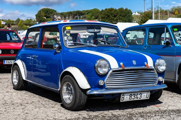 stock image Mini Cooper in montjuic spirit Barcelona circuit car show