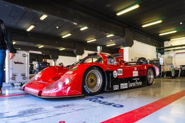 Klasik dayanıklılık yarış grubu C Tiga Gc288 montjuic ruhu Barcelona devre araba gösterisi