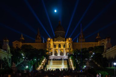 Ulusal Sanat Müzesi Katalonya Barcelona gece (Mnac)