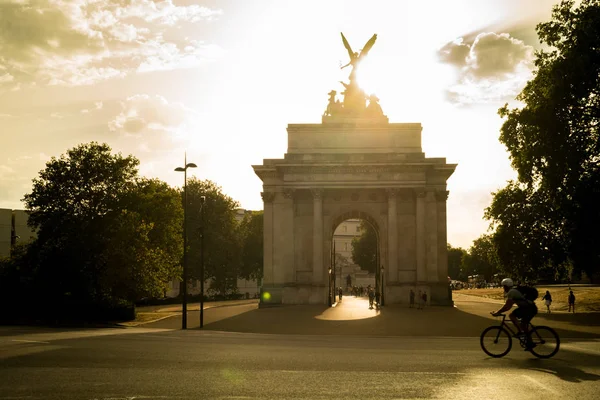 Monumento del arco de Wellington a Duke en Londres, Inglaterra, Reino Unido — Foto de Stock