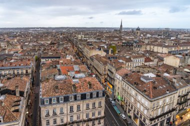 Fransa Bordeaux 'daki Katedral Saint Andre ve Pey Berland Kulesi