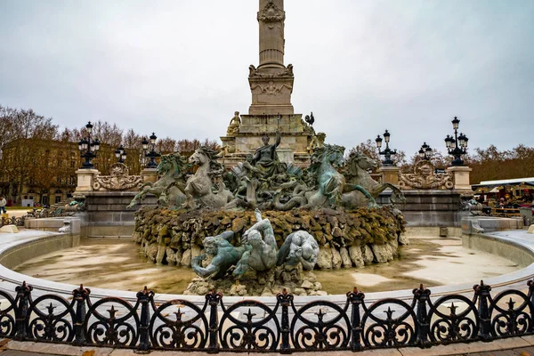 Monument aux Girondins Bordeaux-ban, Franciaországban — Stock Fotó